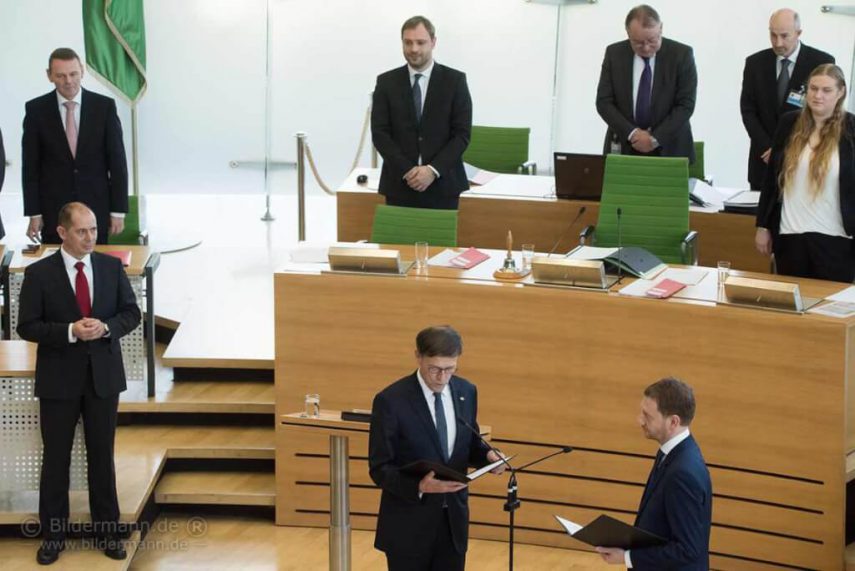 Vereidigung des vierten Sächsischen Ministerpräsident Michael Kretschmer (CDU)