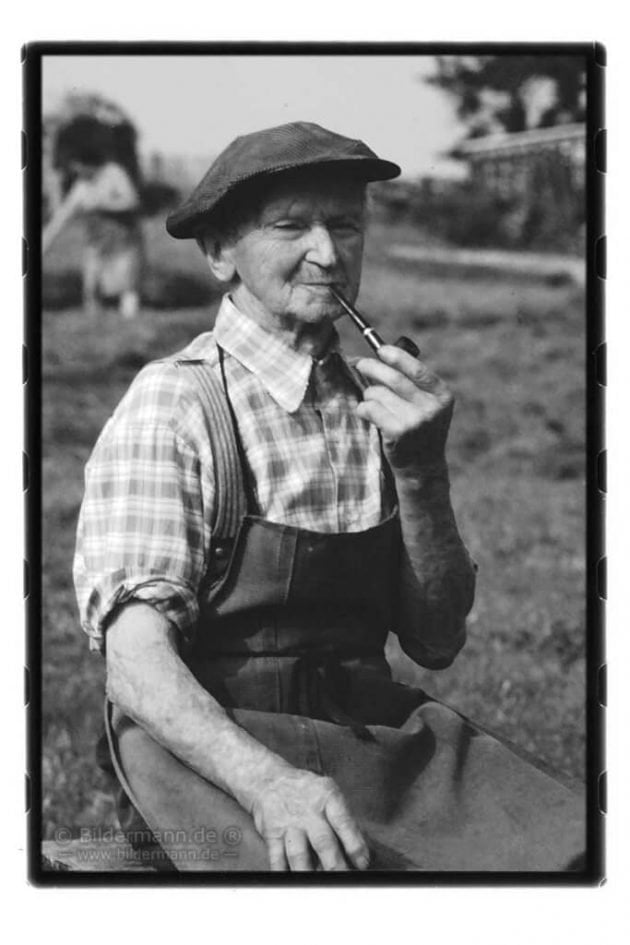 Stellmacher Carl Wobst (99 Jahre), Sohland an der Spree im Landkreis Bautzen (Oberlausitz)